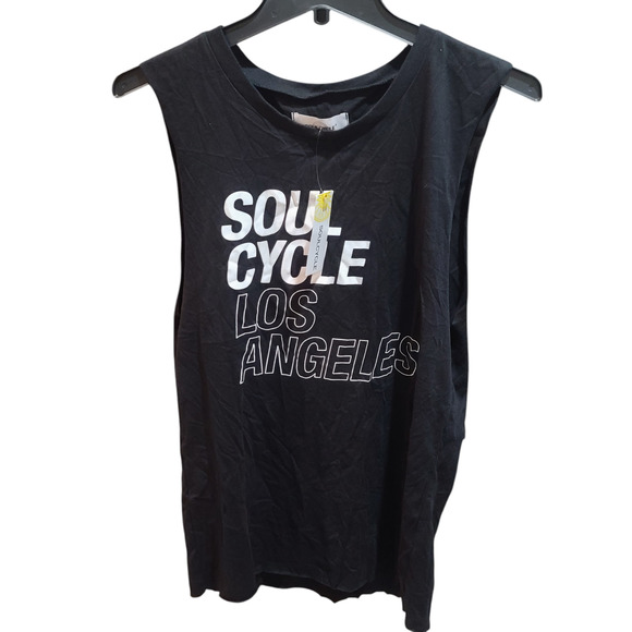 SoulCycle Women's Los Angeles Outline Cutoff Muscle Tank - Black - Small *NWT* - Picture 1 of 5